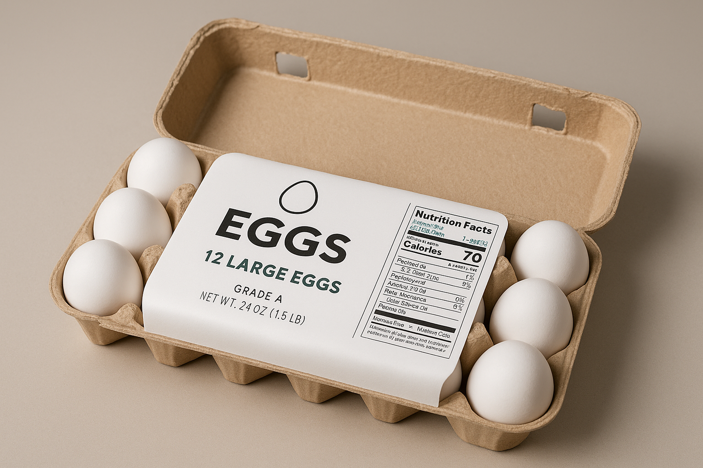 eggs 12 pack with brand packing