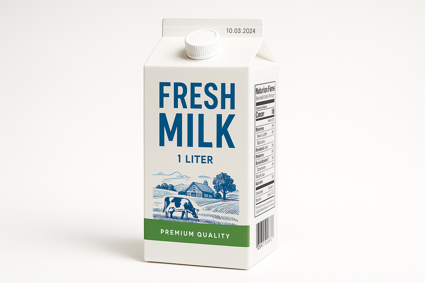 fresh milk 1 liter with brand packing